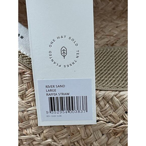 Will + Bear Sawyer Straw Rafia Hat River Sand Wide Brim Unisex Large Beach - Picture 7 of 10